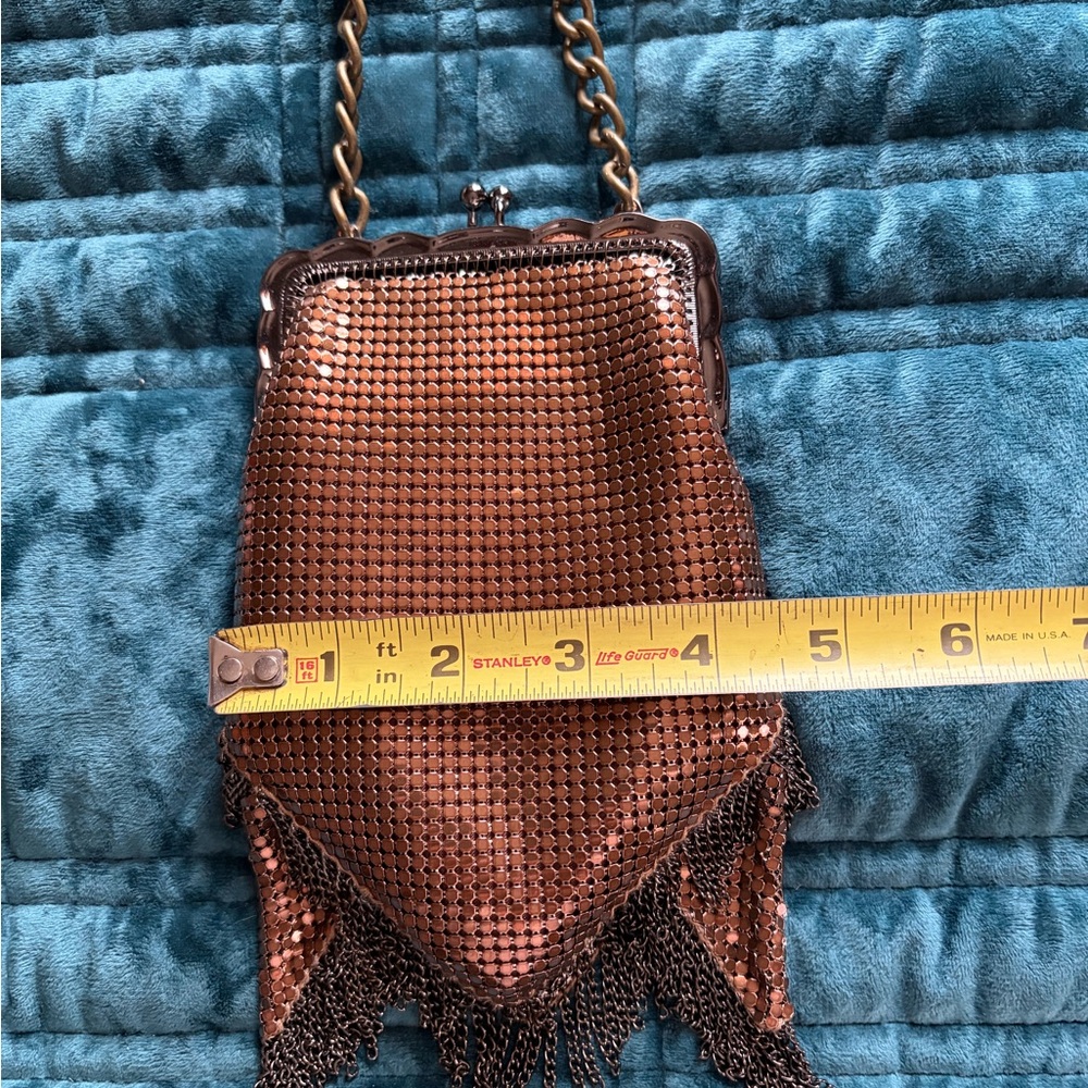 Whiting & Davis Rose Gold Mesh Clutch - Picture 3 of 4
